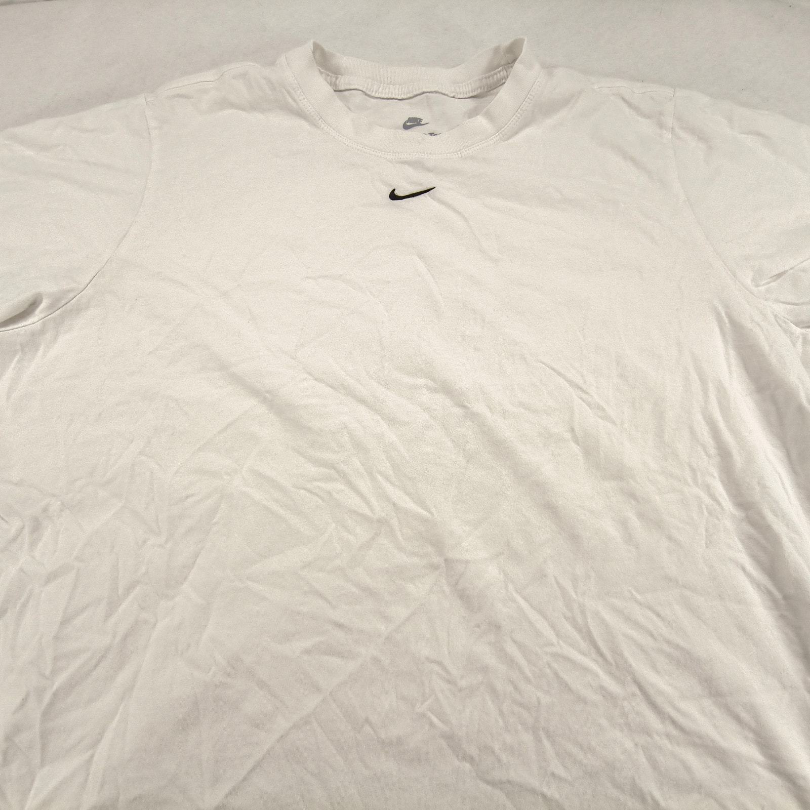 Nike Tee Casual Crew Neck Short Sleeve Shirt Mens Size Large L White Black